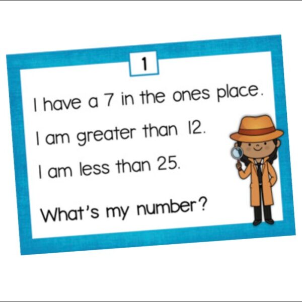 place value mystery number task cards